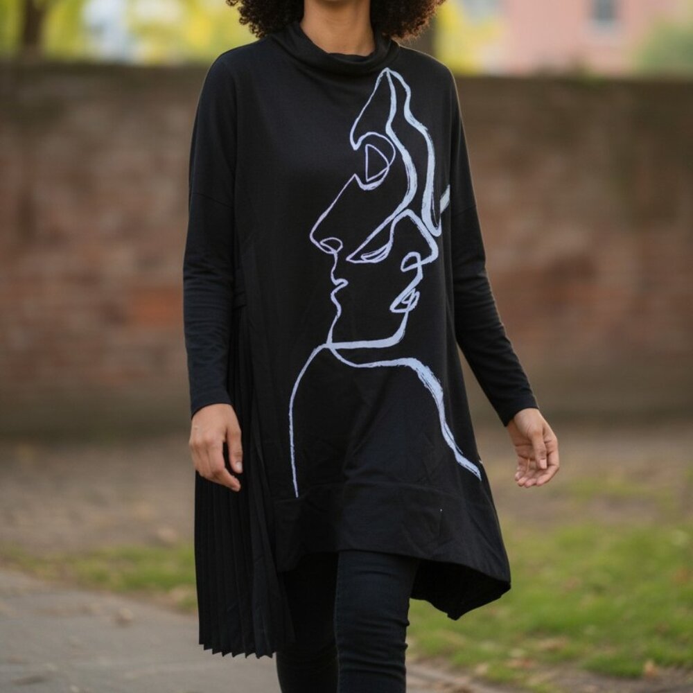 Chic Ruffle Side Sweatshirt - Picture 2 of 2